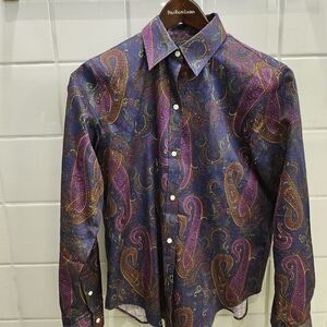 Ralph Lauren Men's Paisley Shirt - Blue and Purple